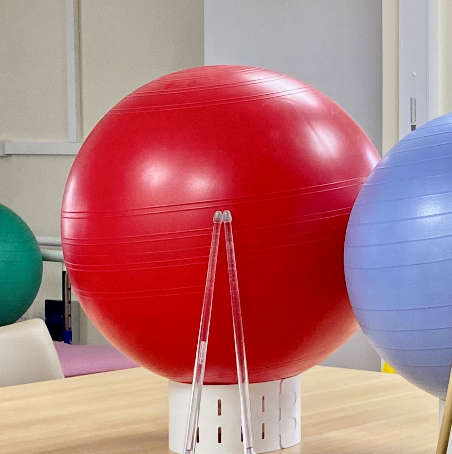 Feel the Beat Gym Ball Drumming in our Wellbeing Centre Wirral Hospice