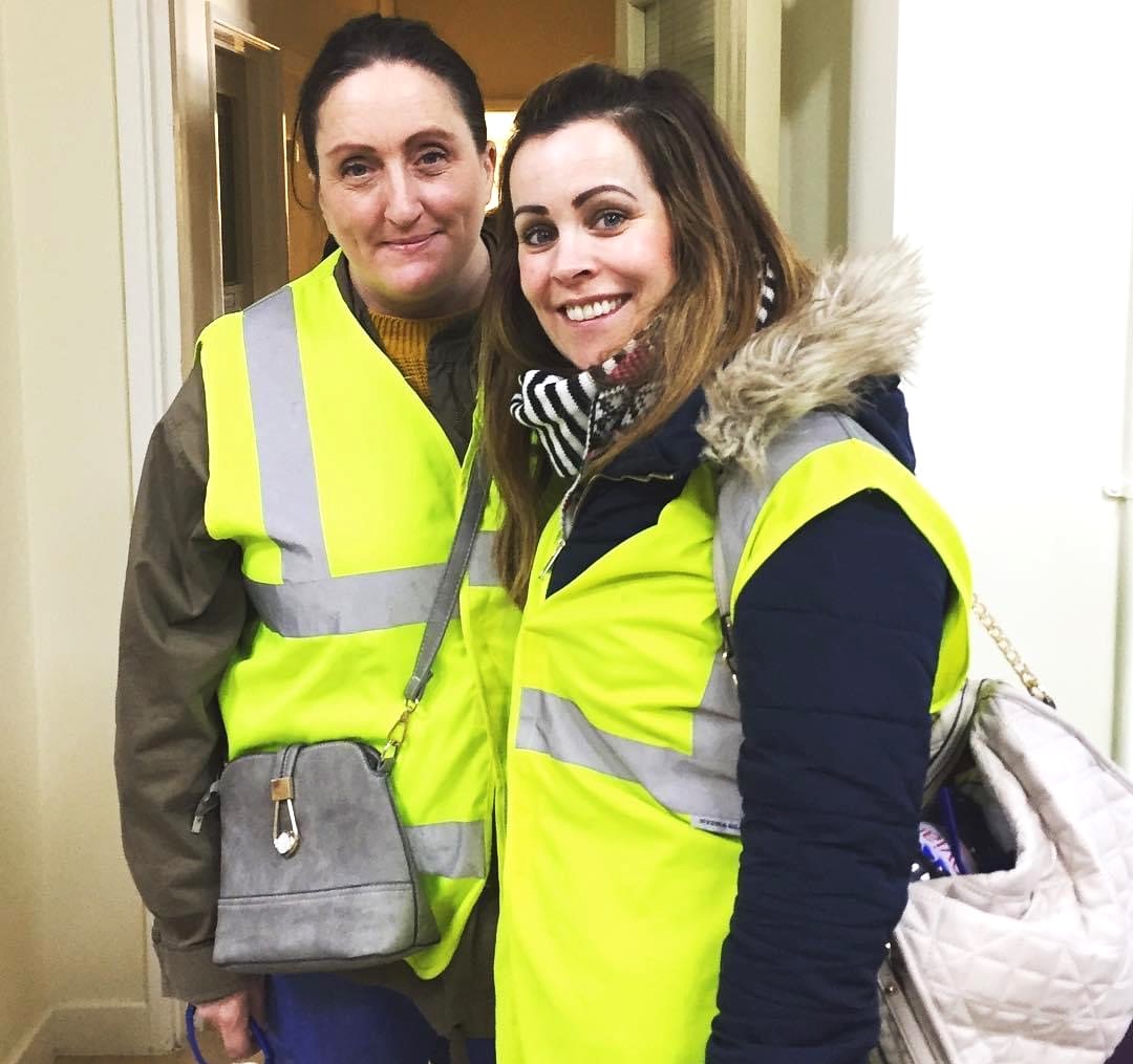 Lovely people to help us with our Christmas tree collections once again